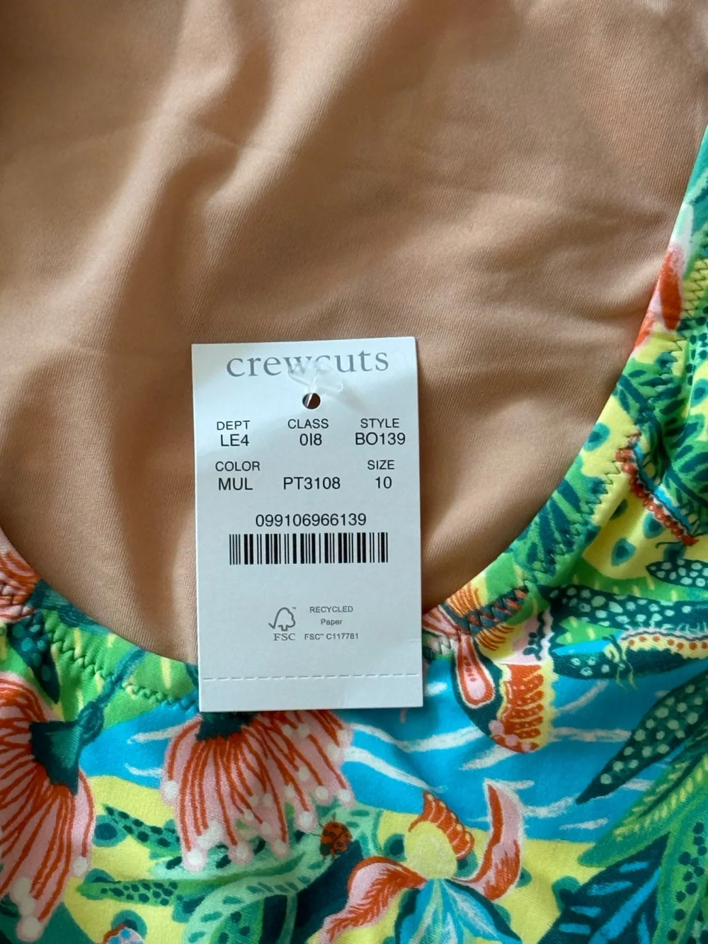 Girls JCrew Crewcuts swimsuit- size 10- NWT